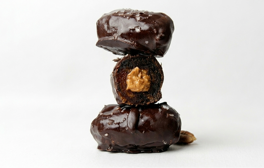 Chocolate Covered Medjool Dates · Peanut Butter Stuffed
